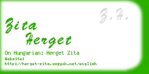 zita herget business card